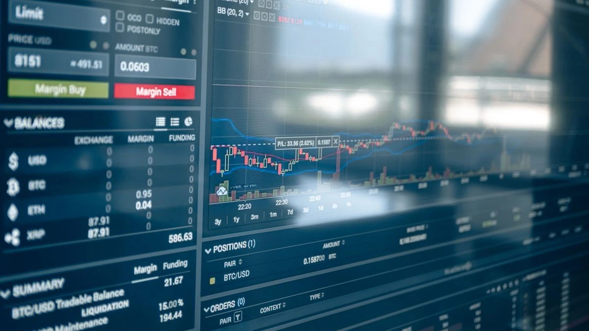 Financial research screens in a market workspace